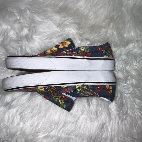 Vans Hawaiian Floral Authentic Tropical Skate Shoes Mens Size 5.5 Ladies 7.0 - Picture 10 of 11